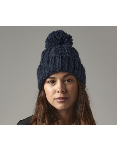 BEE-B480-Cable Knit Melange Beanie